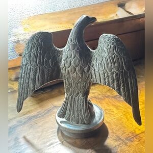 Antique Artisan Crafted 19th Century Bronze/Brass American Flag Finial